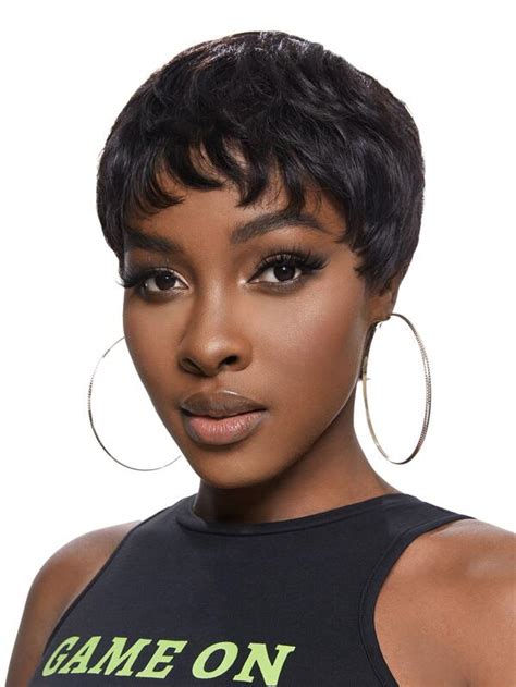 Amazon.co.uk: Pixie Cut Human Hair Wig